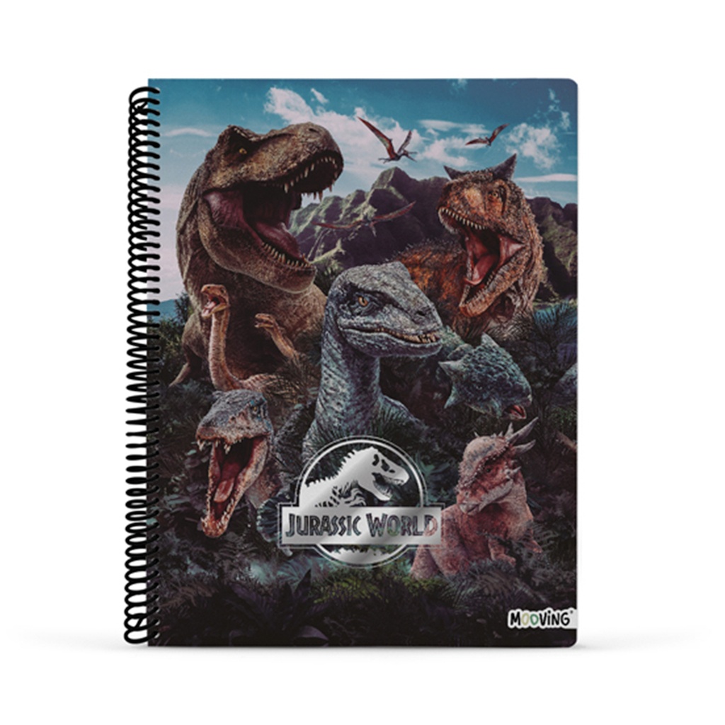 CUADERNO MOOVING A4 UNIVERSITARIO 80 HOJAS JURASSIC WORLD