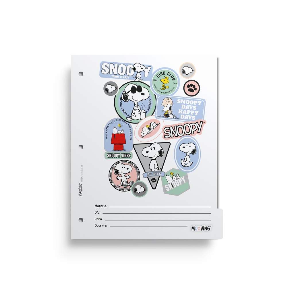 SEPARADOR ESCOLAR MOOVING X6 SNOOPY