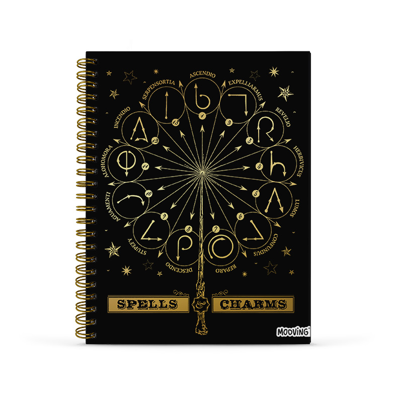 CUADERNO MOOVING TAPA DURA A4 96 HOJAS HARRY POTTER