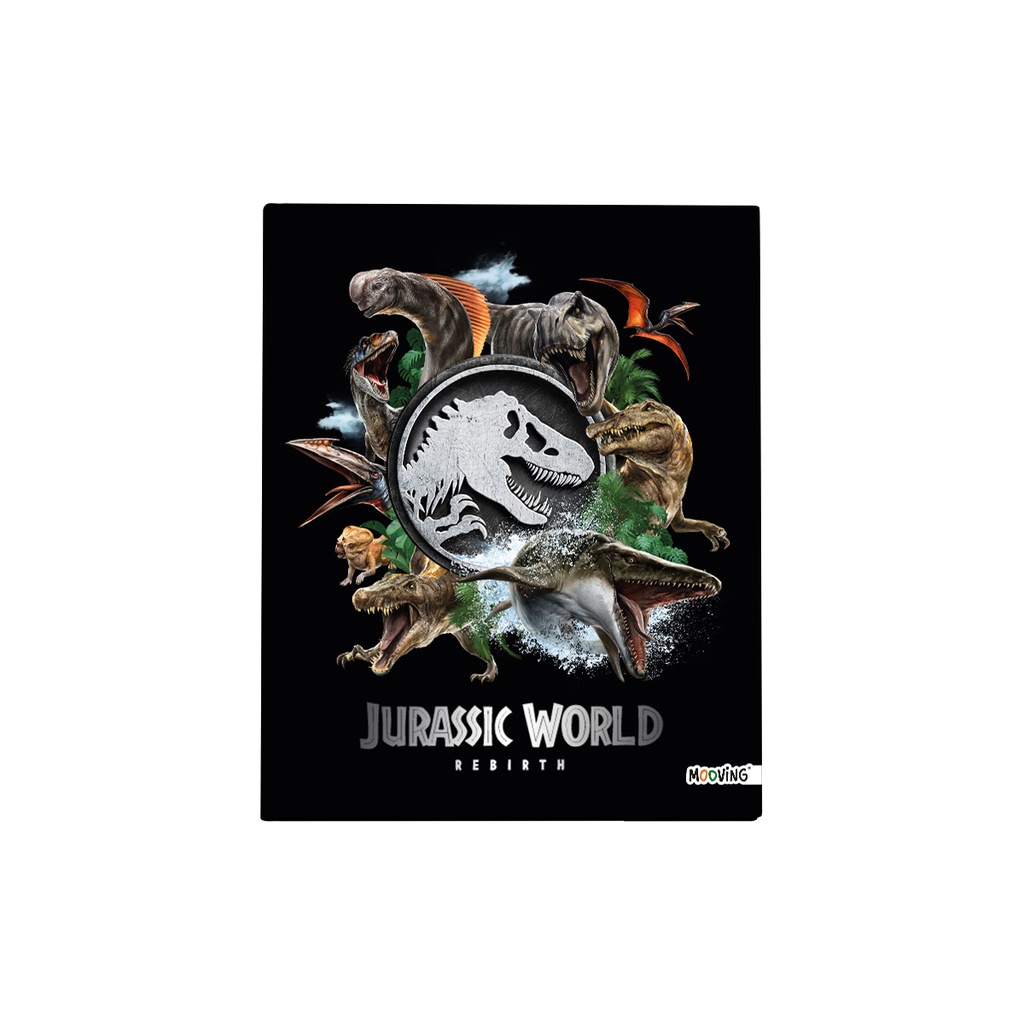 CUADERNO MOOVING 19.5X24 TAPA DURA COSIDO 48 HOJAS JURASSIC WORLD
