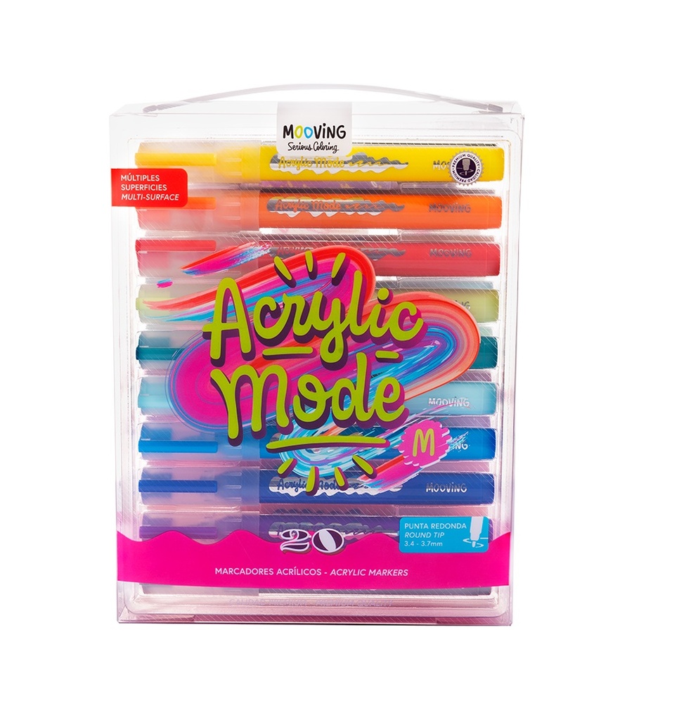 MARCADOR MOOVING ACRILICO X20