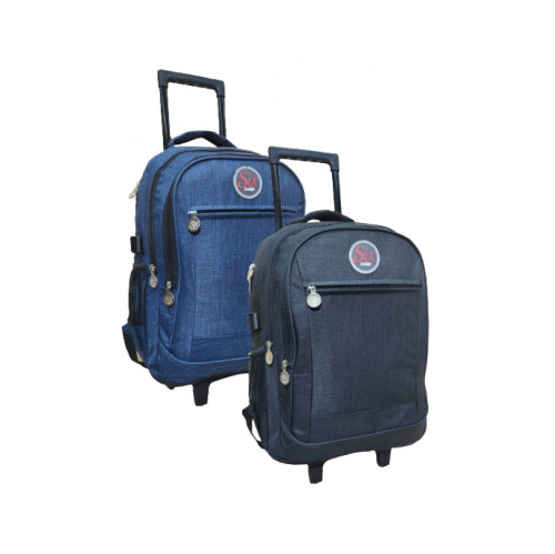 MOCHILA M.E. 18'' CON CARRO AZUL    02104806