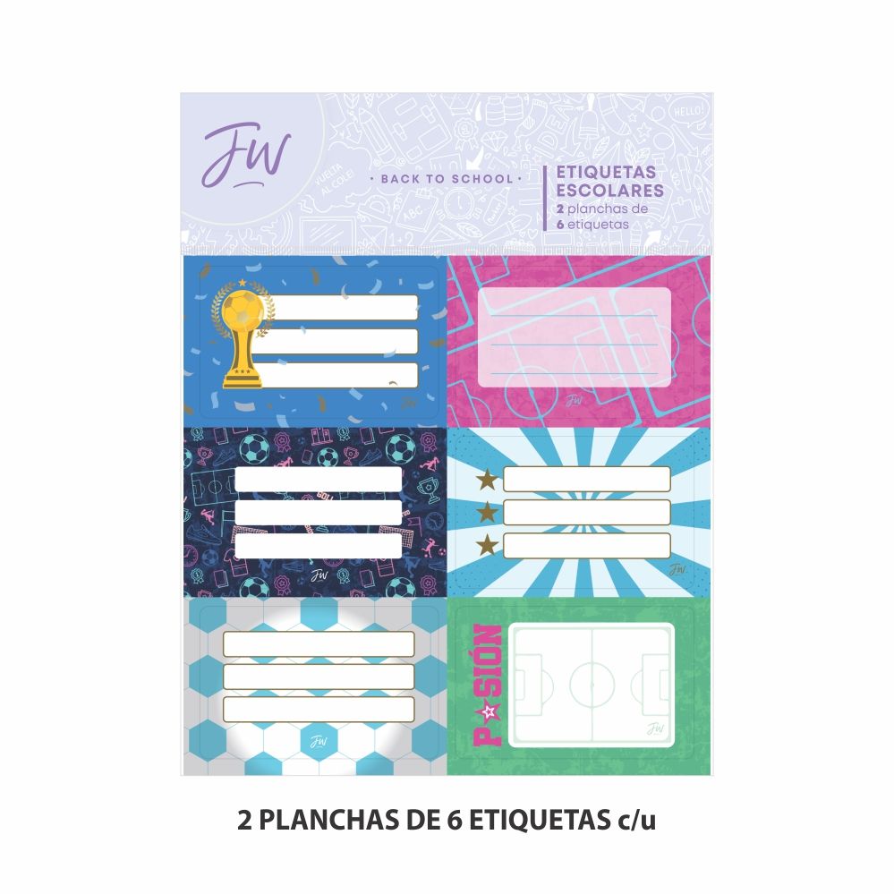 ETIQUETAS FW PASION 2PLANCHAS X6