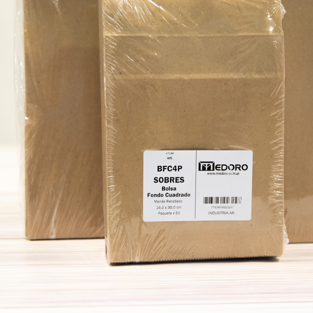 BOLSA MEDORO FONDO CUADRADO DELIVERY Nº4 X50 16X8X30