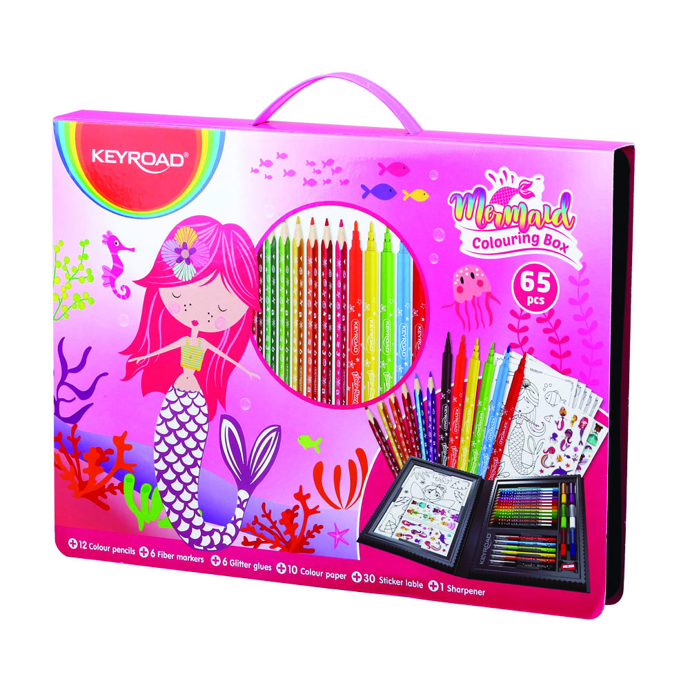 MALETIN KEYROAD PARA COLOREAR SIRENAS X 65 PIEZAS