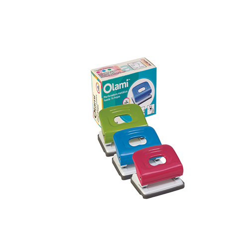 PERFORADORA OLAMI METALICA PASTEL HASTA 16 HOJAS