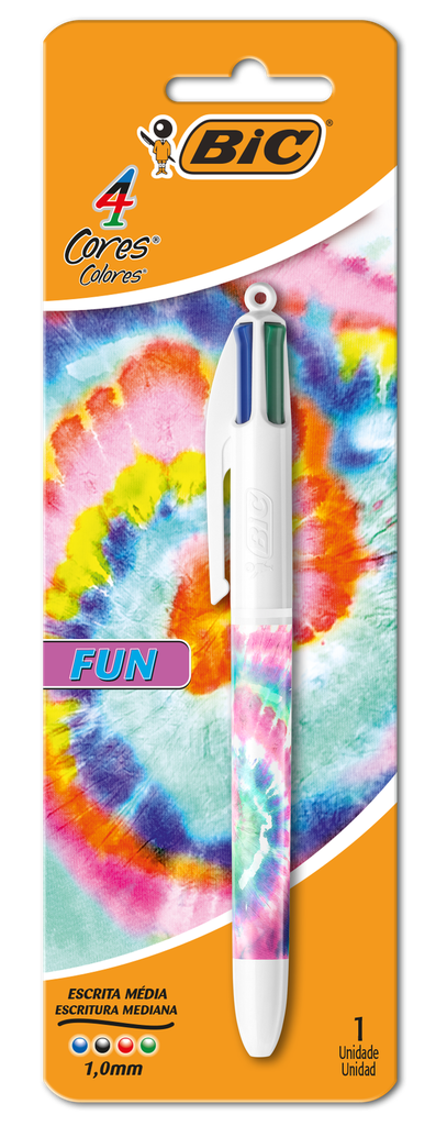 BOLIGRAFO BIC FUN 4 COLORES X1