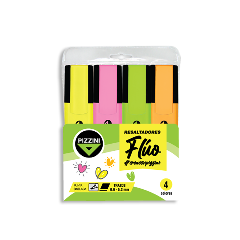 RESALTADOR PIZZINI FLUO X4
