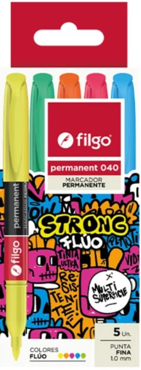 MARCADOR FILGO 040 X5 FLUO