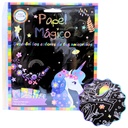 PAPEL MAGICO UNICORNIOS X 4 HOJAS PREIMPRESAS + LAPIZ DE MADERA