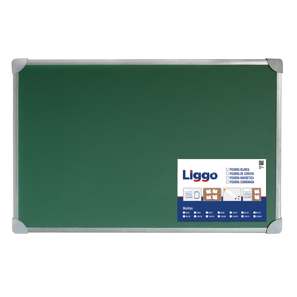 PIZARRA LIGGO 80X60 VERDE PARA TIZA