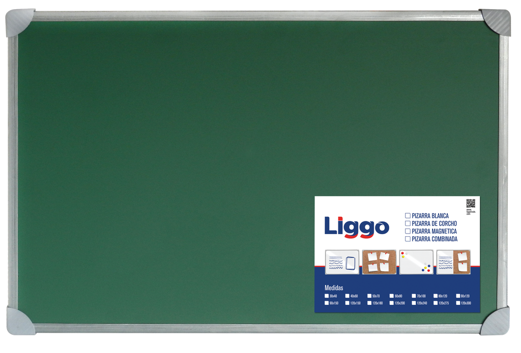 PIZARRA LIGGO 80X60 VERDE PARA TIZA