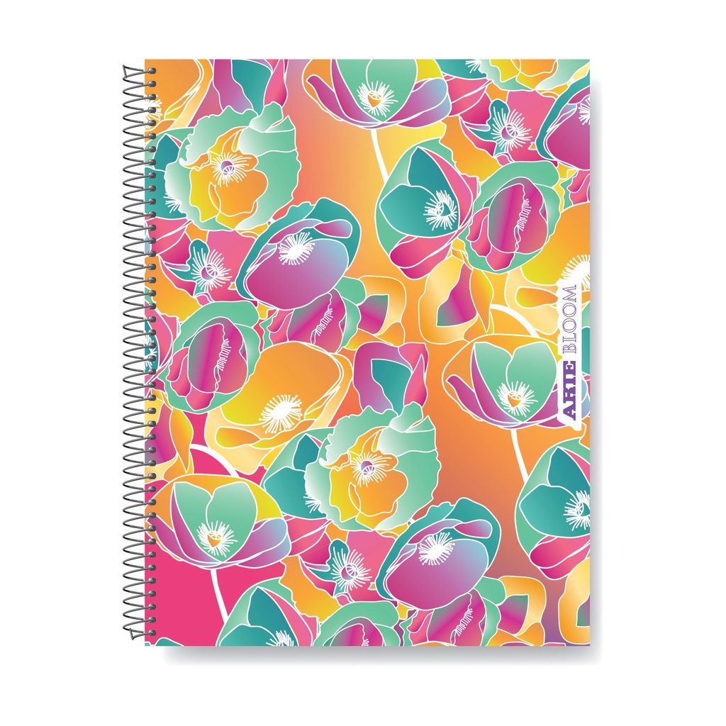 CUADERNO ARTE BLOOM 22X29.7 80H CUADRICULADO TAPA SEMI RIGIDA