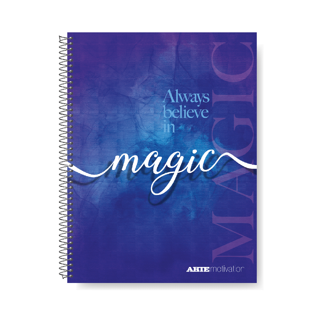 CUADERNO ARTE MOTIVATION 16X21 80H RAYADO TAPA SEMI RIGIDA