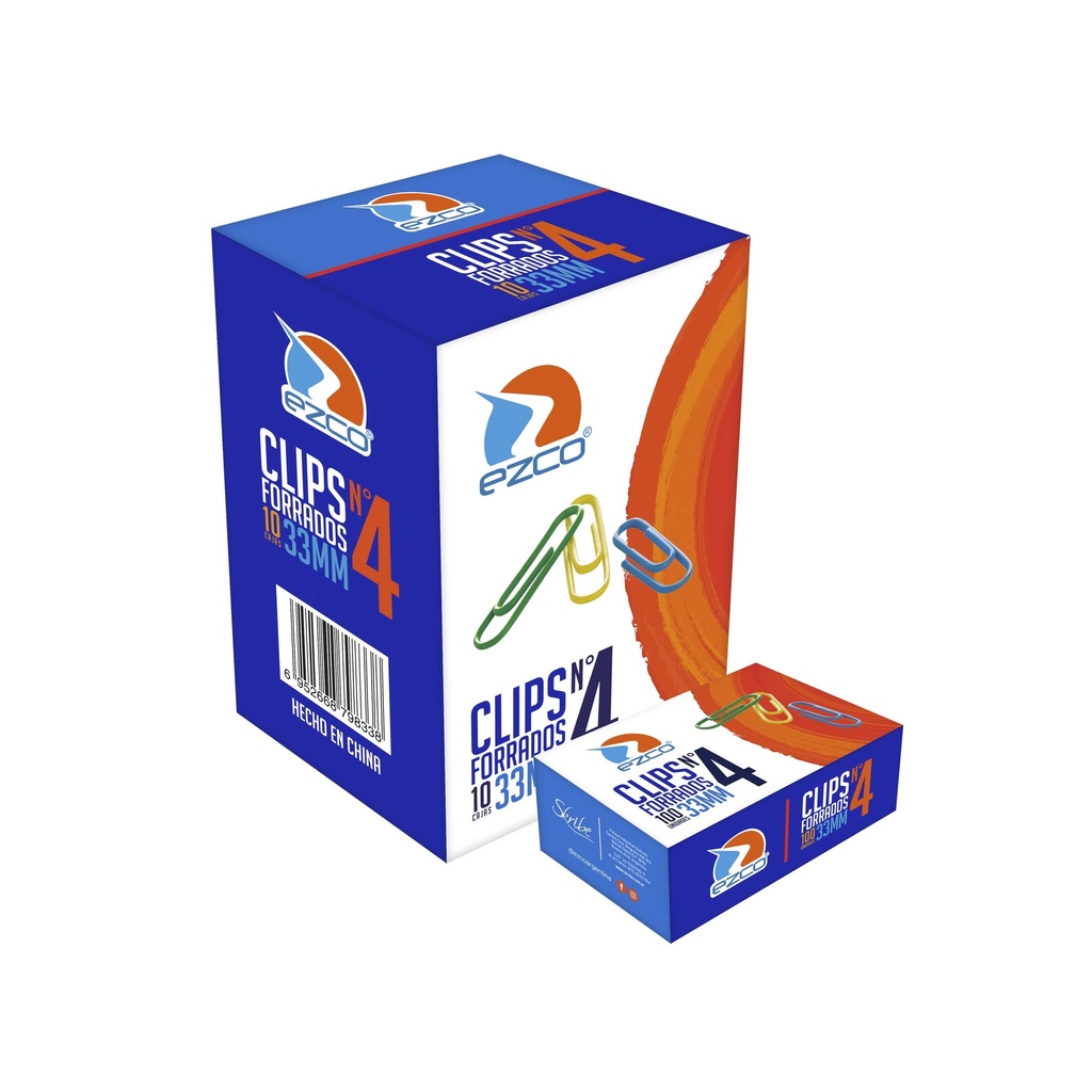 CLIPS EZCO COLOR Nº4 X100