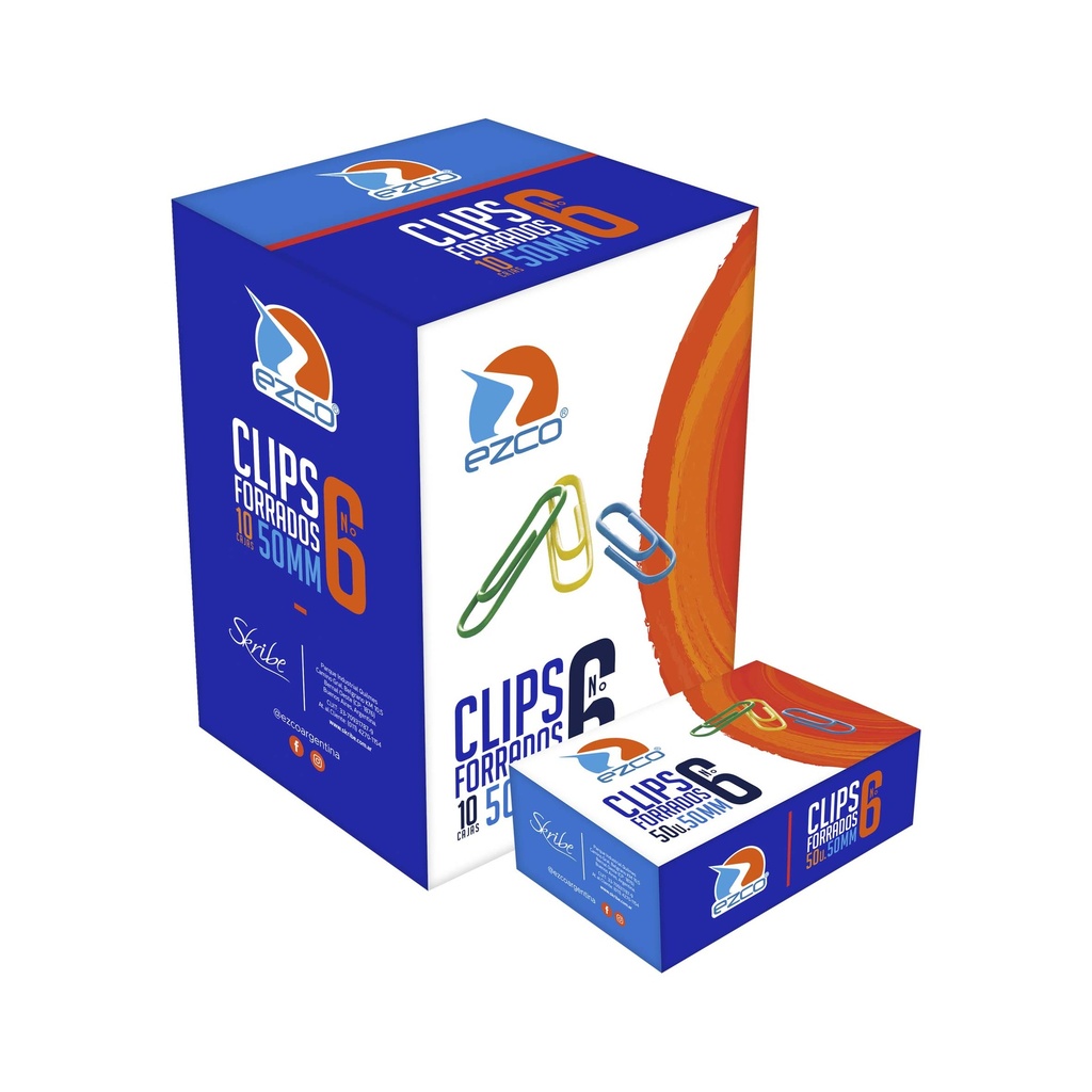 CLIPS EZCO COLOR Nº6 X50
