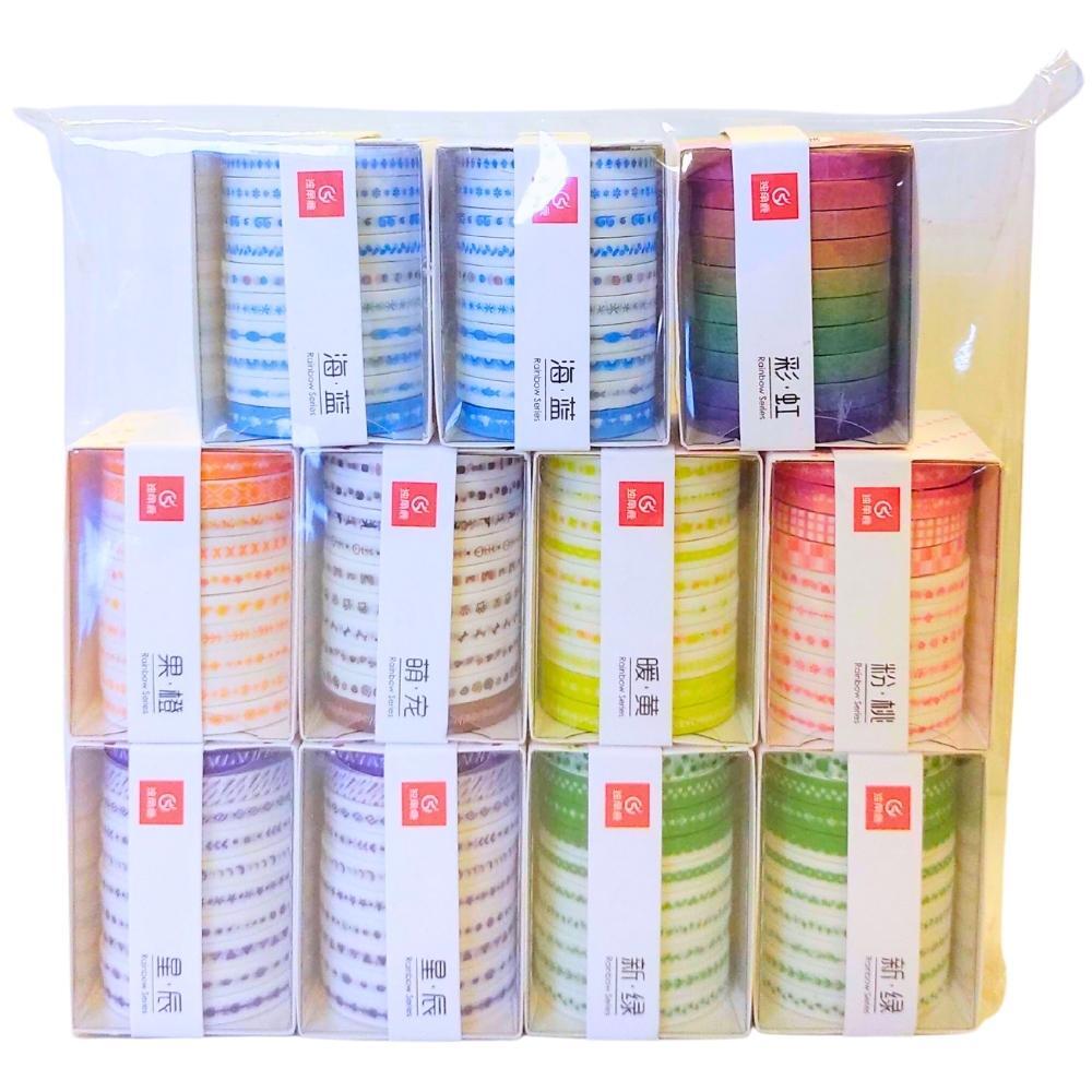 CINTA WASHI TAPE 5MMX2M X10