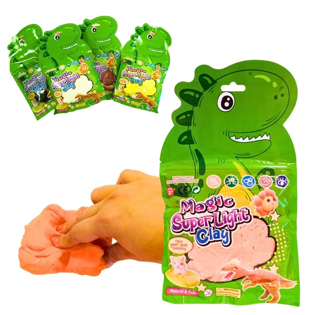 MASA SLIME 60G DINO EN SOBRE CIERRE FACIL