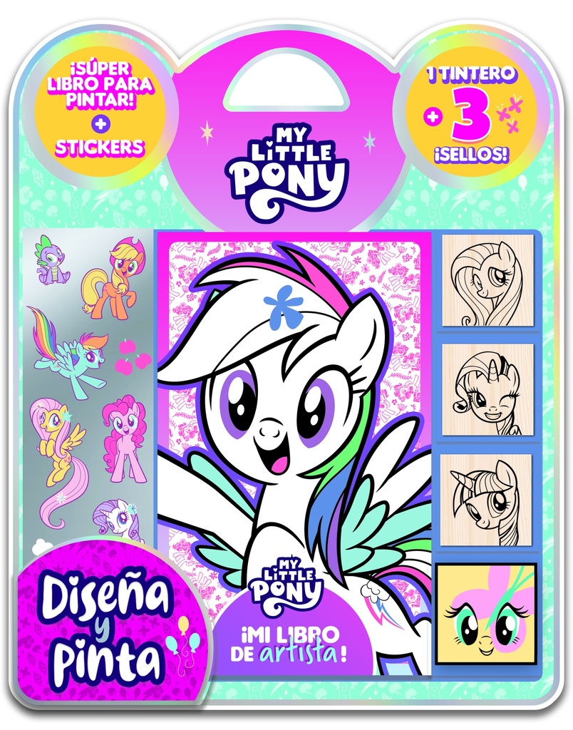 SET VERTICE DISEÑA Y PINTA MY LITTLE PONY CON SELLOS