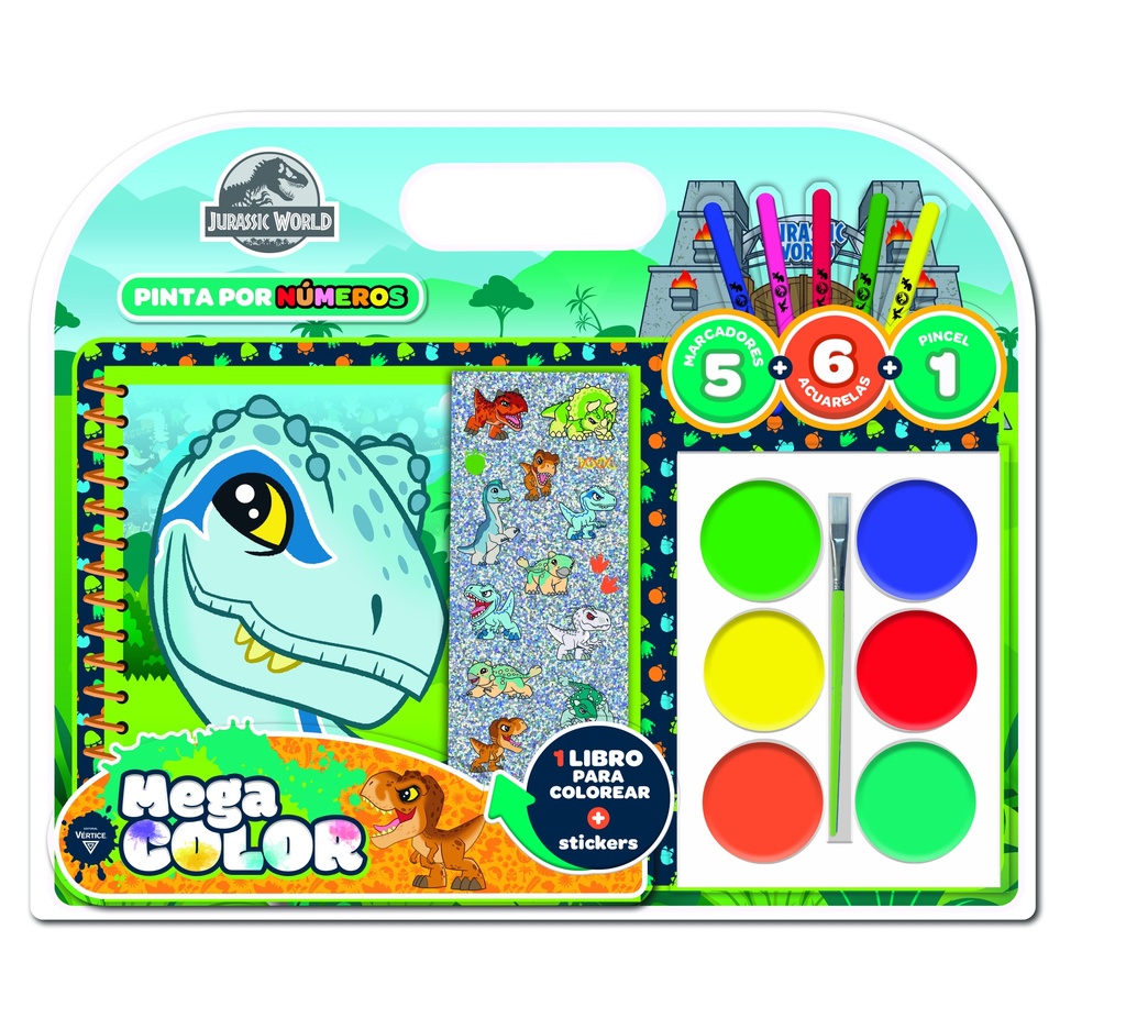 SET VERTICE MEGA COLOR JURASSIC WORLD
