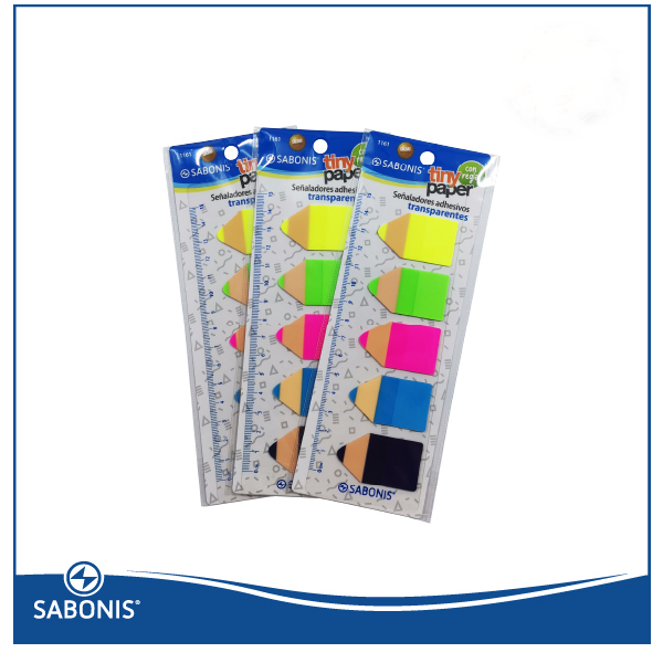 BANDERITAS SABONIS SEÑALADOR LAPIZ CON REGLA 1161 X 100