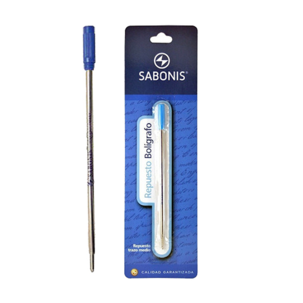 REPUESTO SABONIS PARA BOLIGRAFO RETRACTIL X1 AZUL