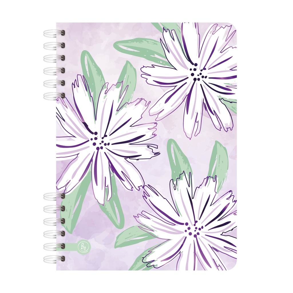 CUADERNO RY A5 ANILLADO 15x21cm 80 HOJAS RAYADAS LINEA ACUARELA 1018