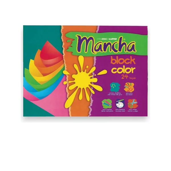 BLOCK LUMA MANCHA A4 24 HOJAS COLOR