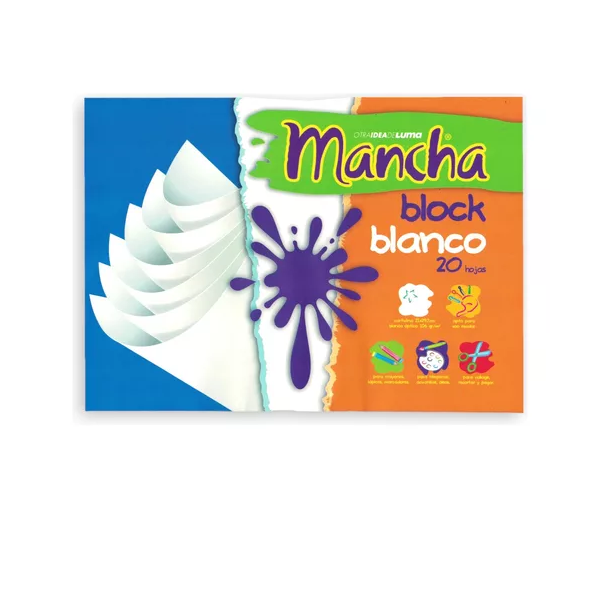BLOCK LUMA MANCHA A4 20 HOJAS BLANCO