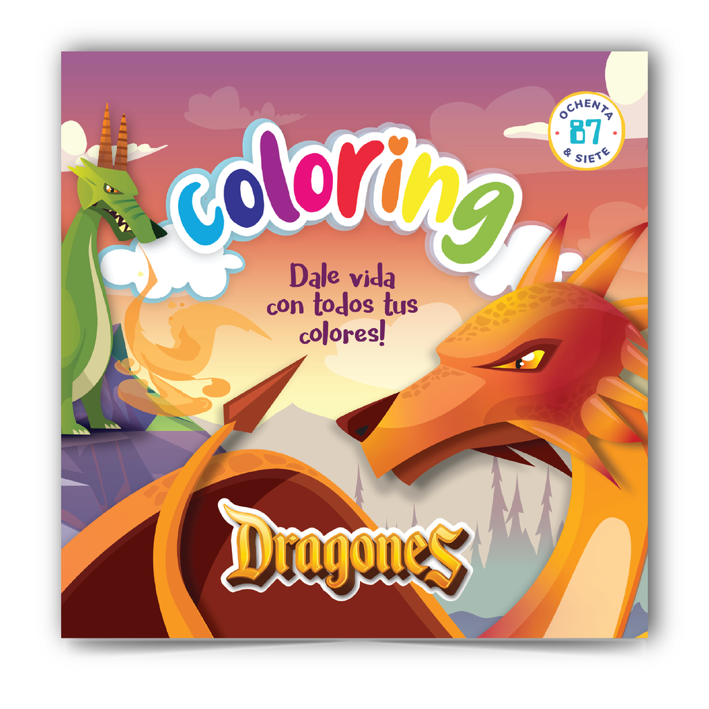 LIBRO 87 COLORING DRAGONES