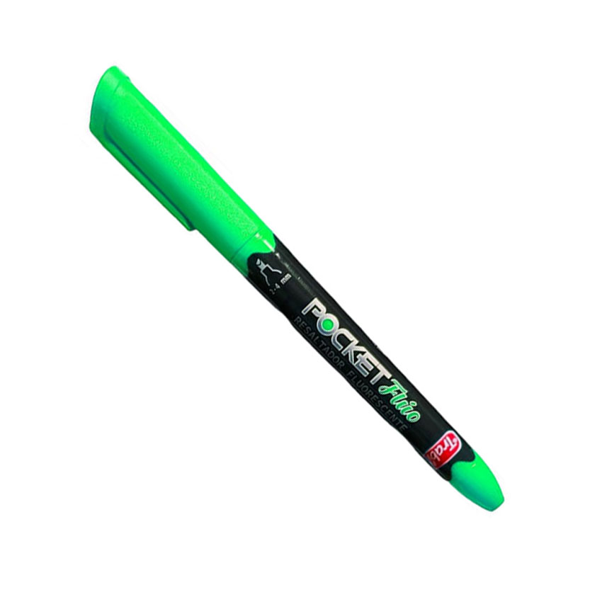 RESALTADOR TRABI POCKET FLUO X12 VERDE
