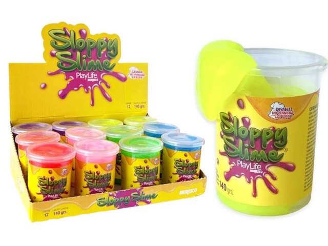 SLIME SLOPPY GLITTER 140G DISCONTINUO