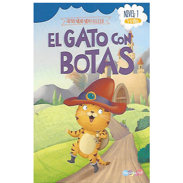 LIBRO DREAMS ART APRENDIENDO A LEER NIVEL 1 5-6 AÑOS GATO CON BOTAS