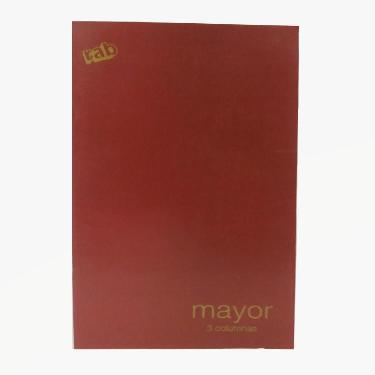 LIBRO RAB CONTABILIDAD MAYOR TAPA FLEXIBLE 3 COLUMNAS 19 FOLIOS