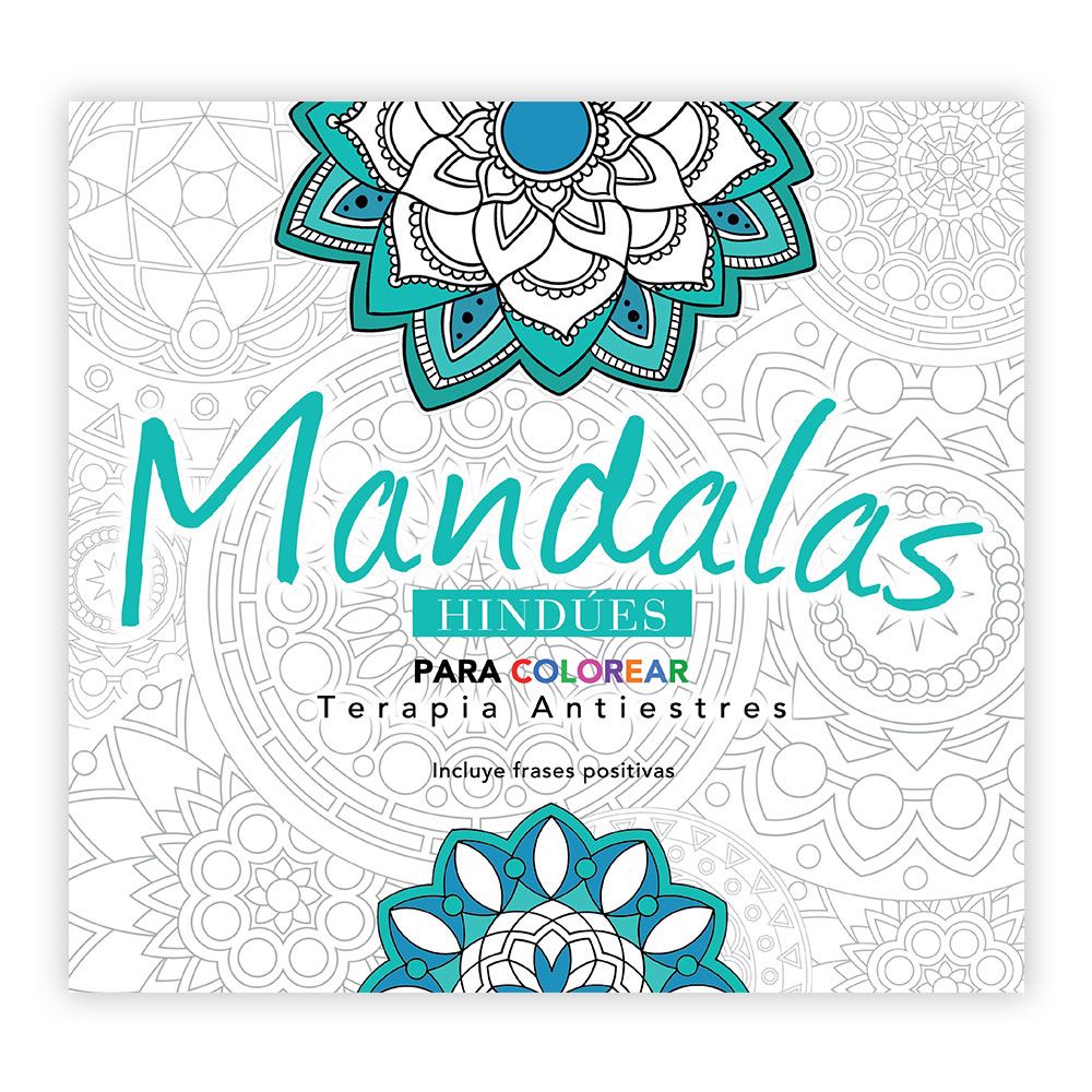 LIBRO MANDALAS PARA COLOREAR TERAPIA ANTIESTRES HINDUES