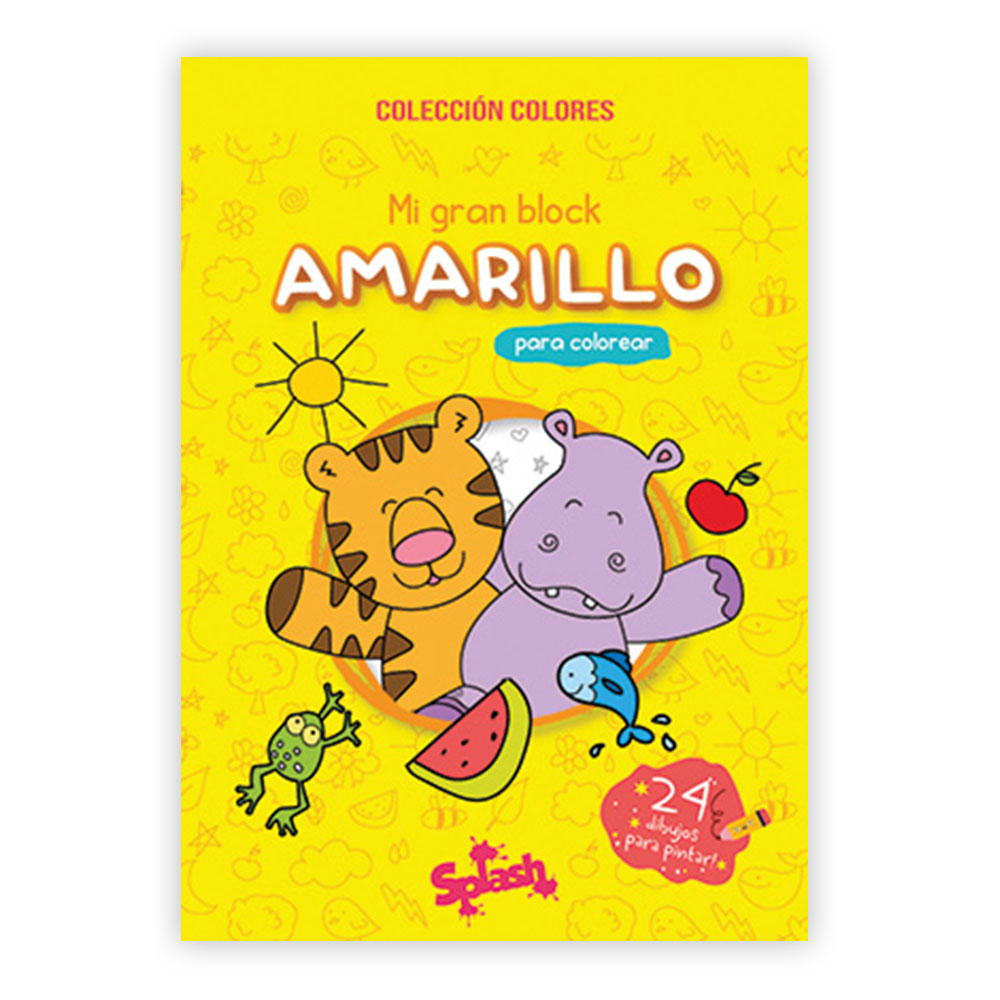 LIBRO MI GRAN BLOCK PARA COLOREAR AMARILLO