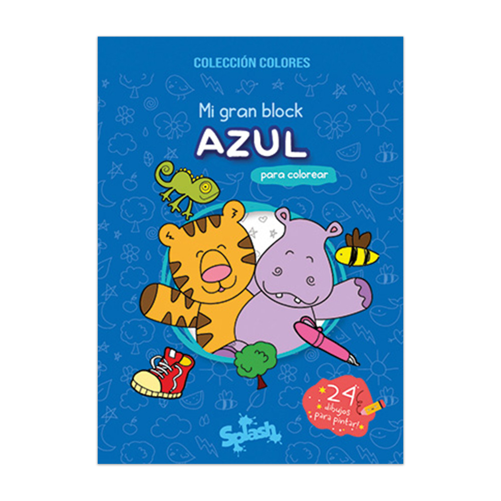 LIBRO MI GRAN BLOCK PARA COLOREAR AZUL