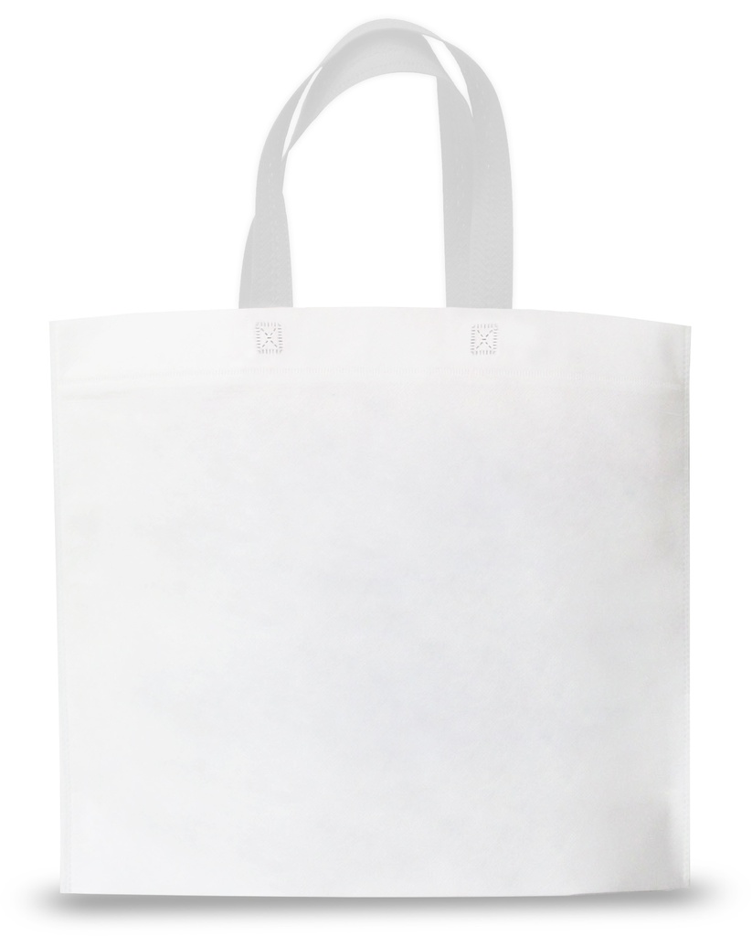 BOLSA TELA MANIJA CHICA 30X30X10CM BLANCO