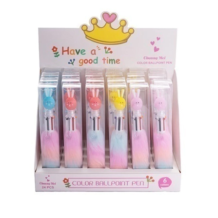 BOLIGRAFO MP PLUSH CONEJO 6 COLORES X1