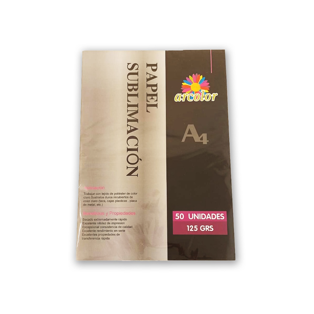 PAPEL ARCOLOR PARA SUBLIMACION A4 X50 125GR