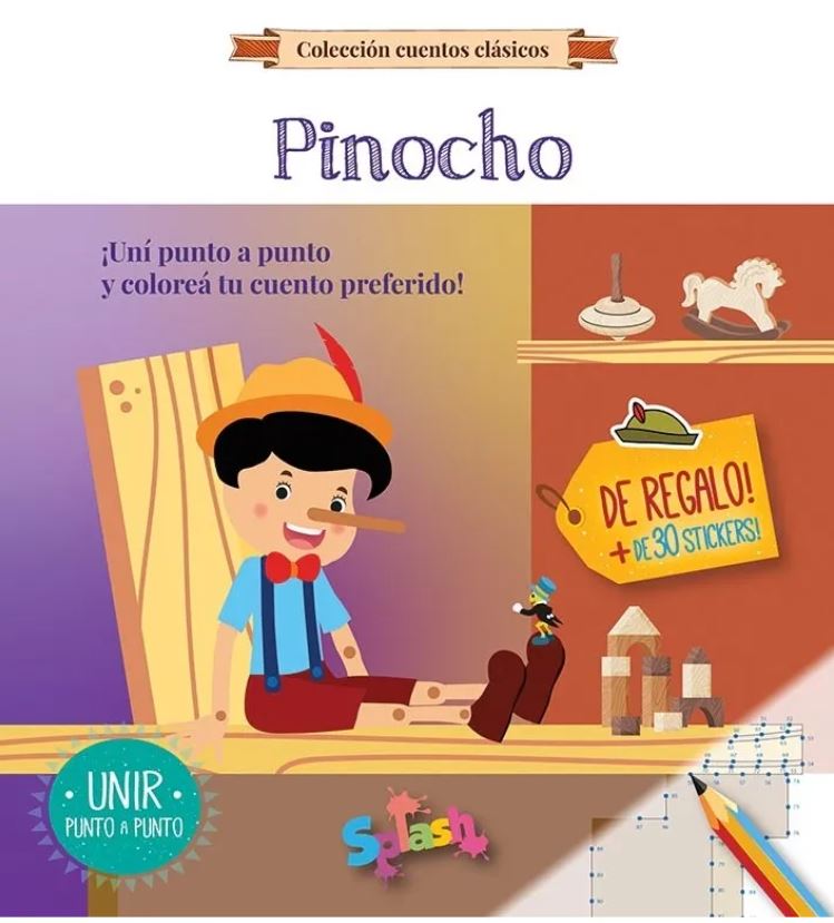 LIBRO SPLASH UNIR PUNTO A PUNTO CLASICOS PINOCHO