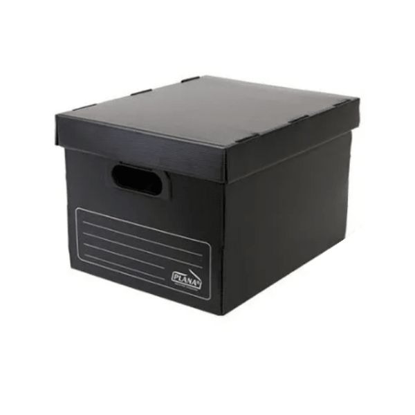 CAJA PLANA CON TAPA 804 NEGRO 45x35x25