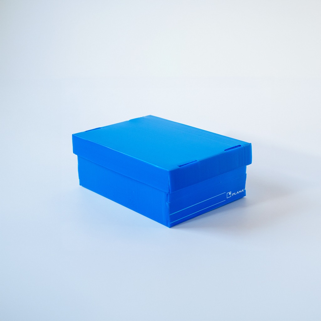 CAJA PLANA CON TAPA 806 AZUL 31X22X12