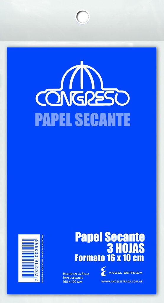 PAPEL SECANTE CONGRESO 16X10 3H