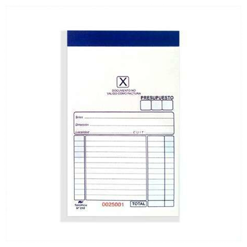 TALONARIO TALOFFICE DUPLICADO CHICO ECO LIQUIDACION