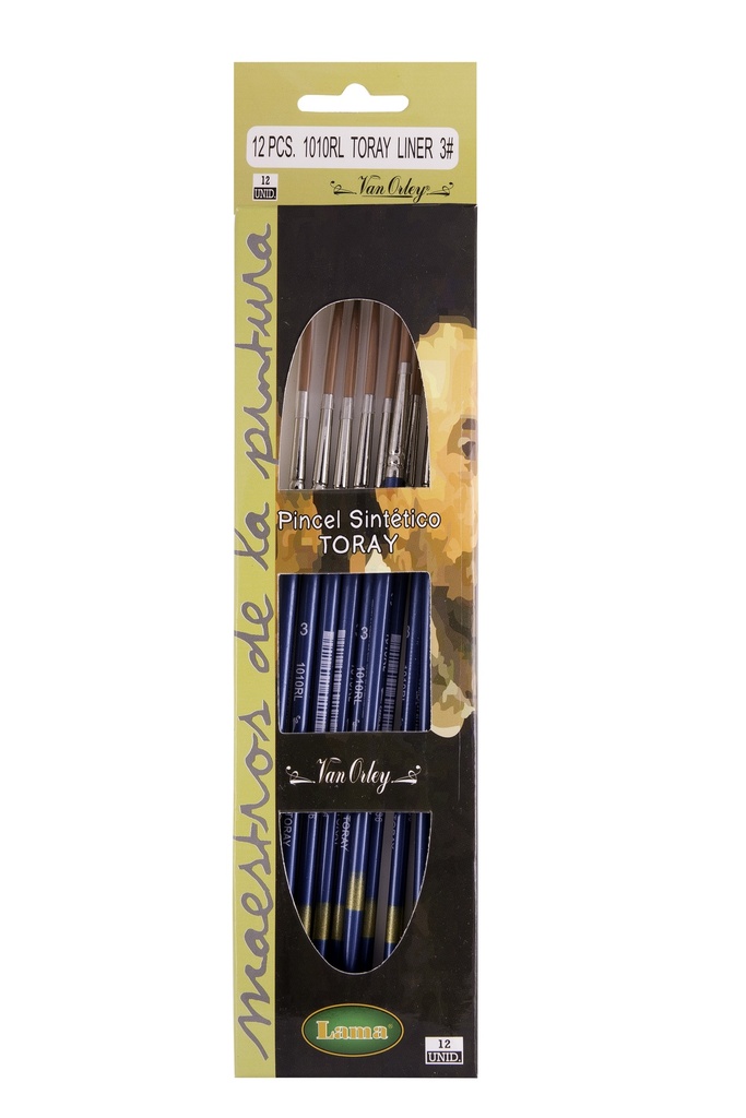 PINCEL LAMA LINER TRIANGULAR SINTETICO Nº3/0 X12