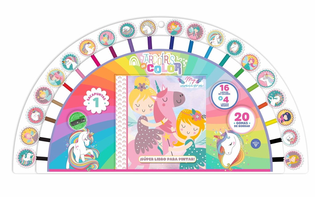 SET VERTICE ARCOIRIS UNICORNIO