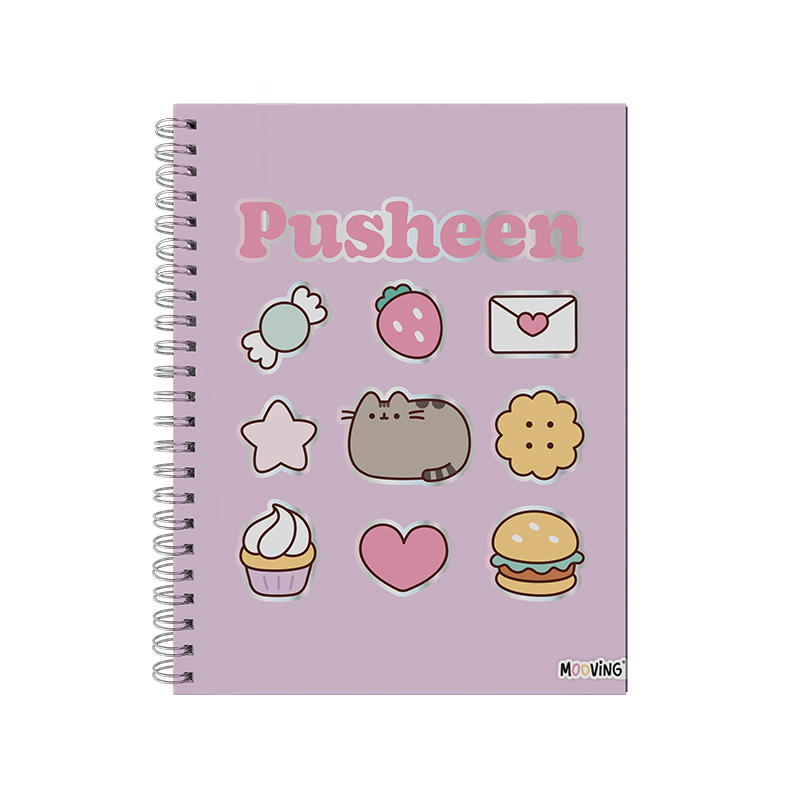 CUADERNO MOOVING TAPA DURA A4 96 HOJAS PUSHEEN