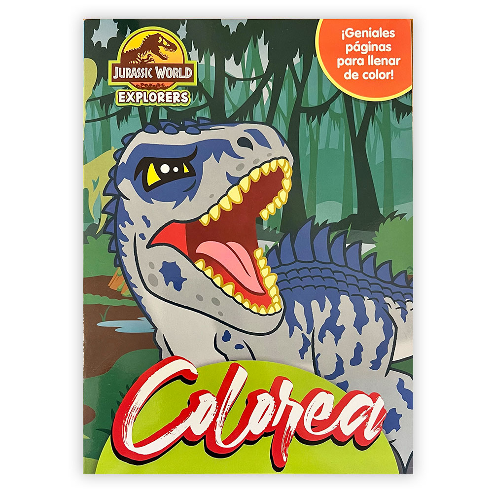 LIBRO VERTICE COLOREA JURASSIC WORLD