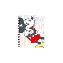 CUADERNO MOOVING 16X21 TAPA DURA CON ESPIRAL 80 HOJAS MICKEY Y FRIENDS